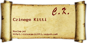 Czinege Kitti névjegykártya